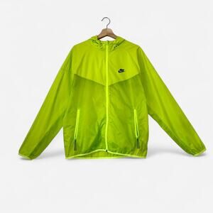 Nike Women's Neon Green Windbreaker- Size Large, Athleisure
